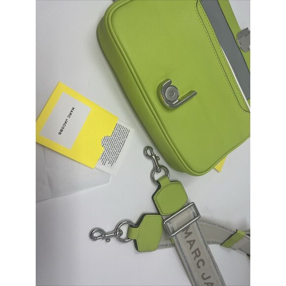 Marc Jacobs The J Green Glow Smooth Leather Shoulder Crossbody Handbag Purse - Picture 11 of 13